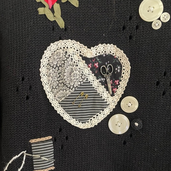Susan Bristol | 1992 hand embroidery seamstress sweater. NWT. Size medium - Picture 4 of 8